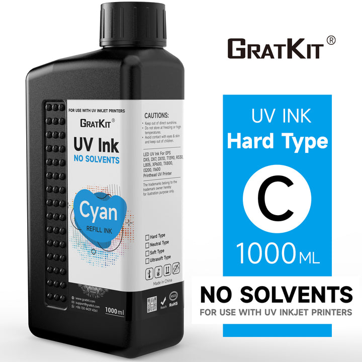 GratKit UV Ink For Flatbed Printer Head