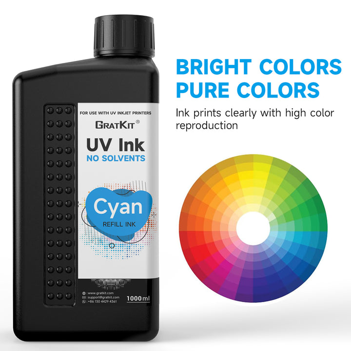 GratKit UV Ink For Flatbed Printer Head