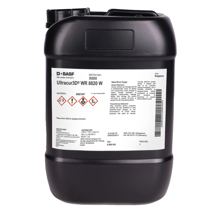 BASF FORWARD AM Ultracur3D Reative Urethane Photopolymer Water Washable Resin