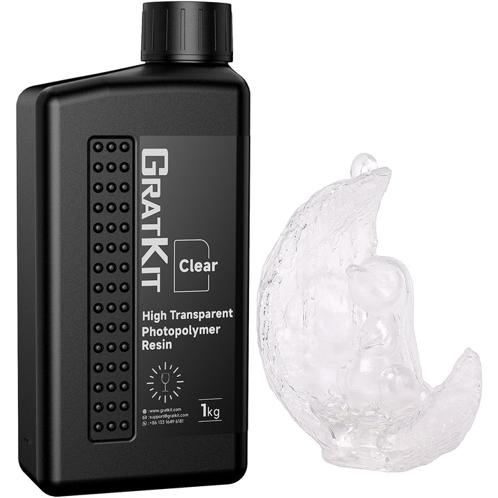 GratKit Ultra HD Rigid 3D Printing Resin 1000g, 3D Printer Tough Resin, Low Odor Rigid Photopolymer Resin