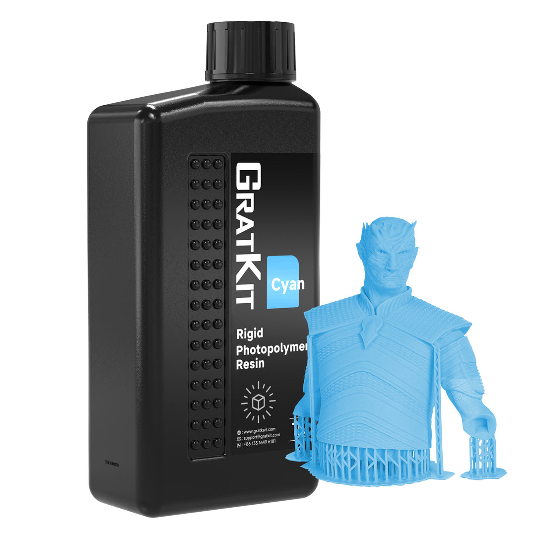 GratKit Ultra HD Rigid 3D Printing Resin 1000g, 3D Printer Tough Resin, Low Odor Rigid Photopolymer Resin