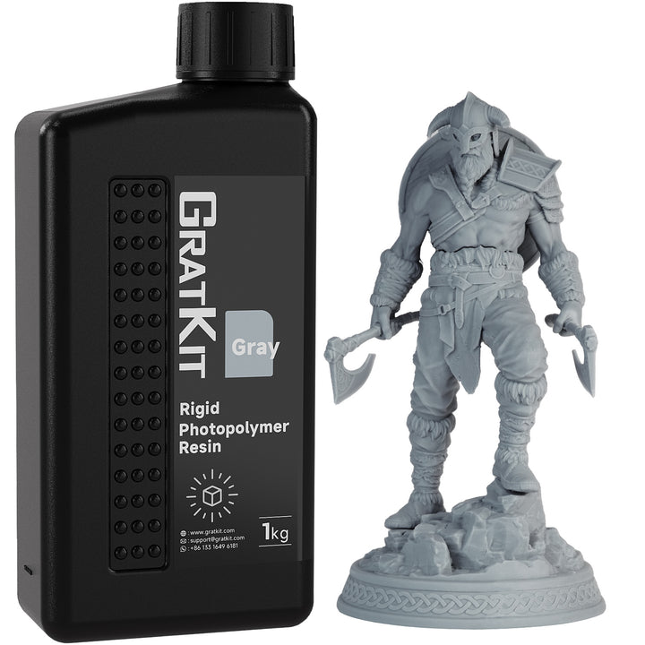 GratKit Ultra HD Rigid 3D Printing Resin 1000g, 3D Printer Tough Resin, Low Odor Rigid Photopolymer Resin