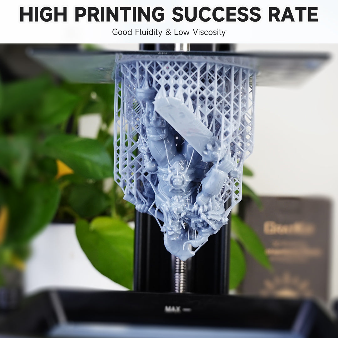 GratKit Ultra HD Rigid 3D Printing Resin 1000g, 3D Printer Tough Resin, Low Odor Rigid Photopolymer Resin