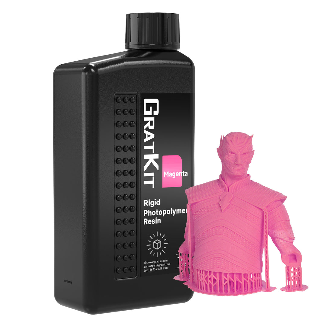 GratKit Ultra HD Rigid 3D Printing Resin 1000g, 3D Printer Tough Resin, Low Odor Rigid Photopolymer Resin