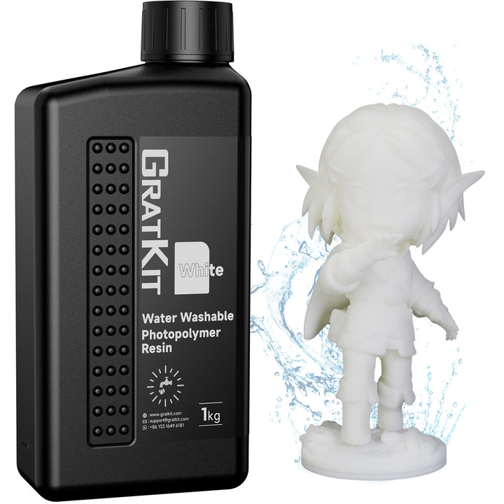 GratKit Water Washable 3D Printing Resin, Water Washable Photopolymer Resin