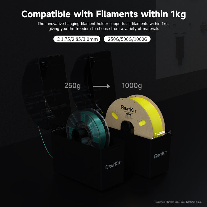 GratKit Firefly Filament Dryer - APP Controlled 3D Printing Filament Dryer Box