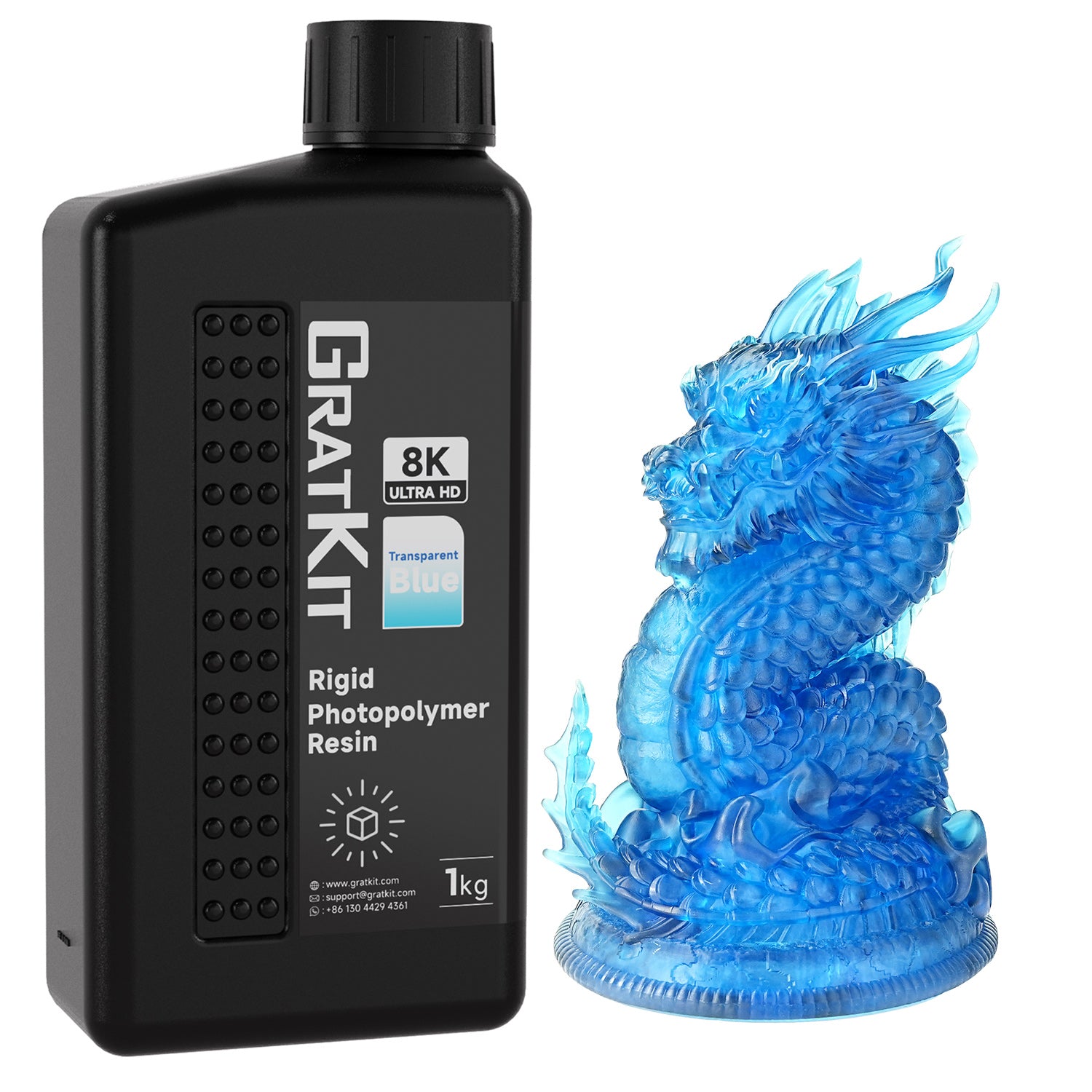 Anycubic PHIDIAN 3Dプリンター 本体, Gratkit 1kg GratKit Ultra HD Rigid 3D Printing Resin 1000g, 3D Printer Tough Resin