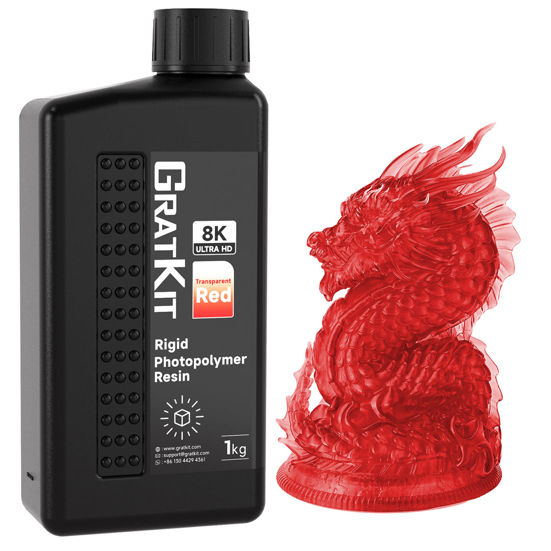 GratKit Ultra HD Rigid 3D Printing Resin 1000g, 3D Printer Tough Resin, Low Odor Rigid Photopolymer Resin