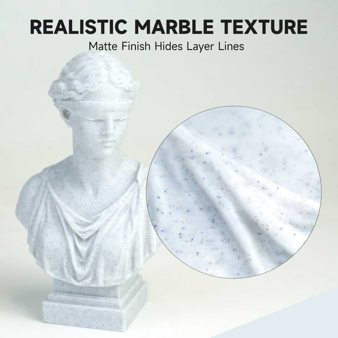 GratKit Marble PLA Filament, 3D Printer Filament 1.75mm, -0.03mm, 1KG/Roll, PLA Marble