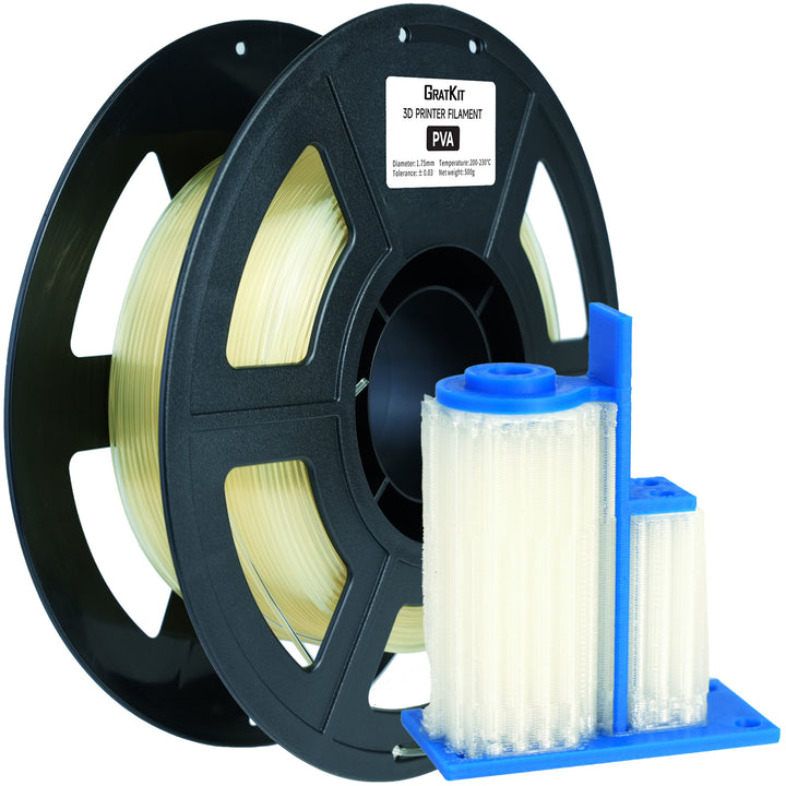 GratKit PVA filament 1.75mm 500g No clog Water Soluble Support for PLA/TPU/PVB/Nylon 3D Printer Filament