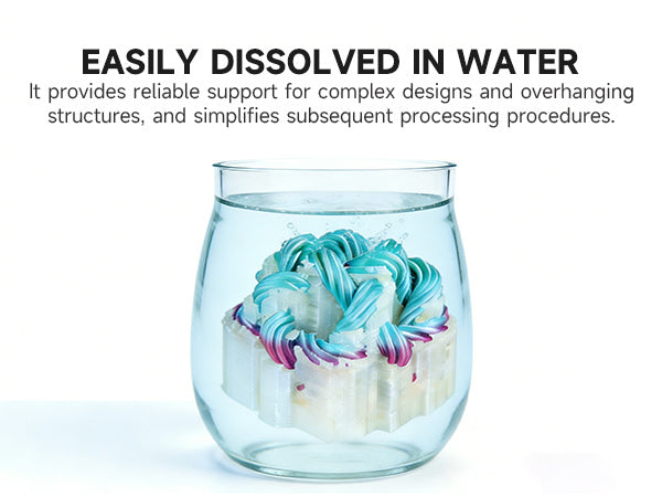 GratKit PVA filament 1.75mm 500g No clog Water Soluble Support for PLA/TPU/PVB/Nylon 3D Printer Filament