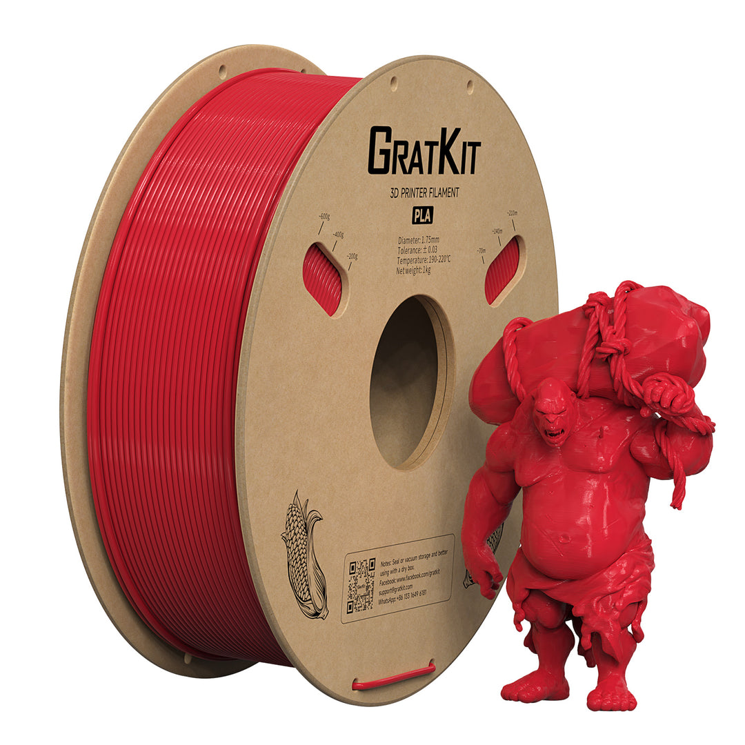 GratKit PLA Plus (PLA+) 3D Printing Filament 1KG in Basic Colors