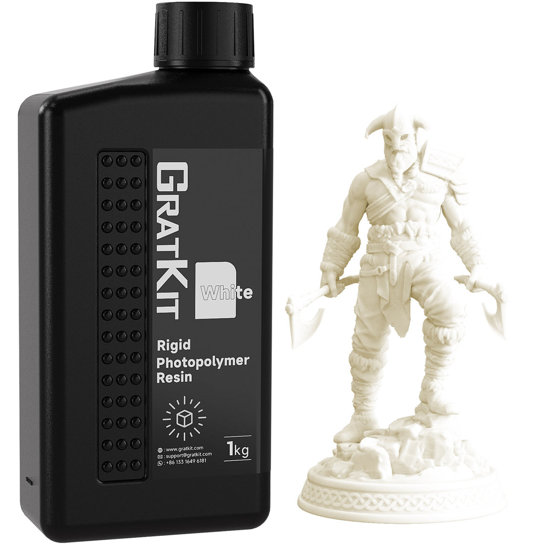 GratKit Ultra HD Rigid 3D Printing Resin 1000g, 3D Printer Tough Resin, Low Odor Rigid Photopolymer Resin