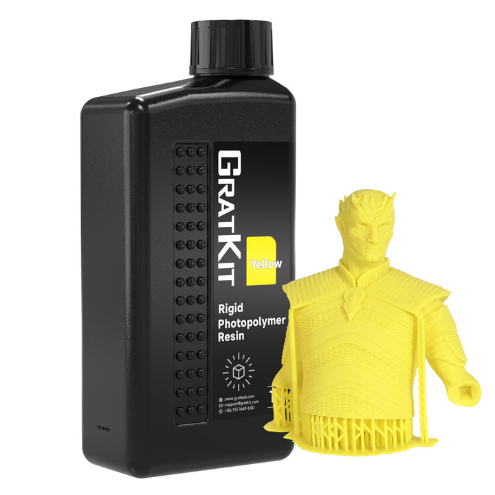 GratKit Ultra HD Rigid 3D Printing Resin 1000g, 3D Printer Tough Resin, Low Odor Rigid Photopolymer Resin