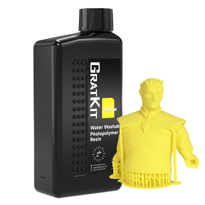GratKit Water Washable 3D Printing Resin, Water Washable Photopolymer Resin