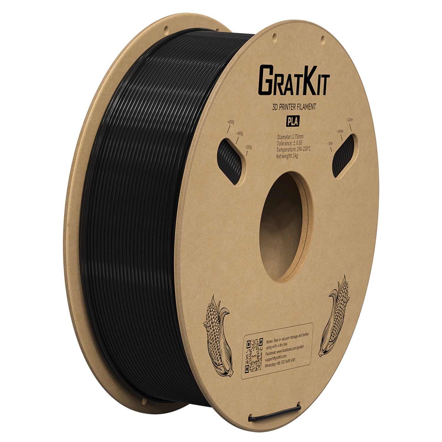 GratKit PLA 3D Printing Filament 1.75mm Basic PLA 1KG